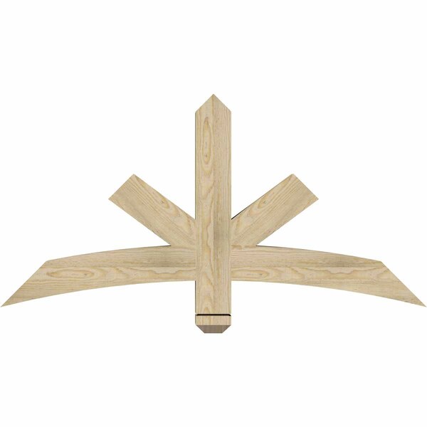 Ekena Millwork Alberta Rough Sawn Timber Gable Bracket, Douglas Fir, 48"W x 24"H x 4"D x 4"F, 12/12 Pitch GBW048X24X0404ALB00RDF - main